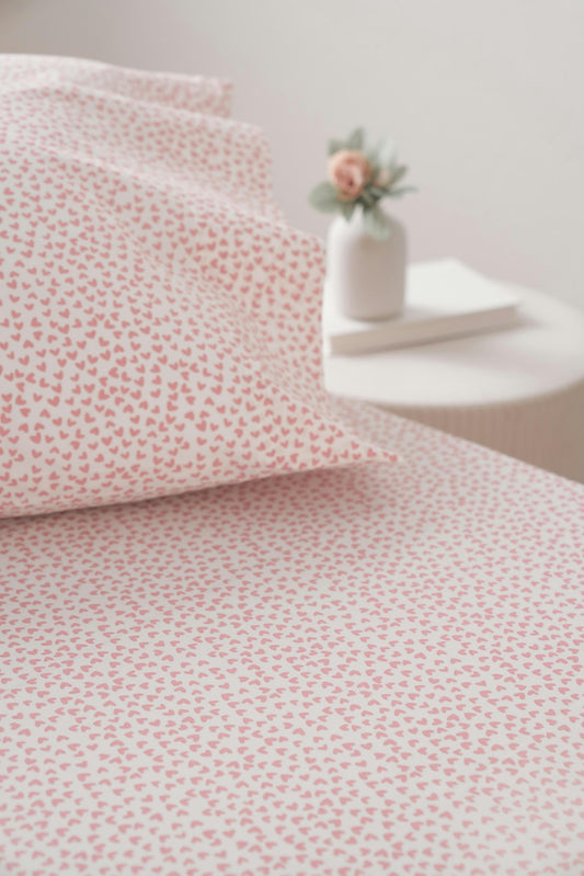 Luxe Premium Cotton Bed Sheets in Sweethearts