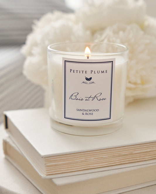 Petite Plume Bois et Rose Candle
