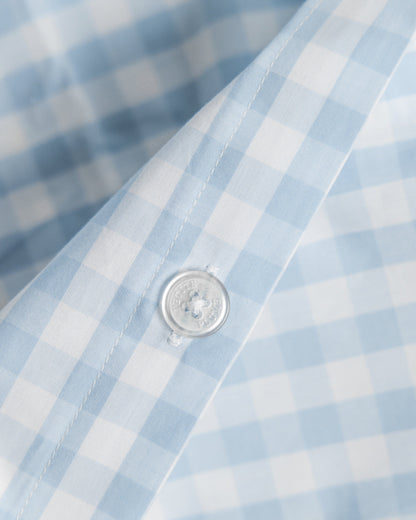 Luxe Premium Percale Duvet Set in Light Blue Gingham