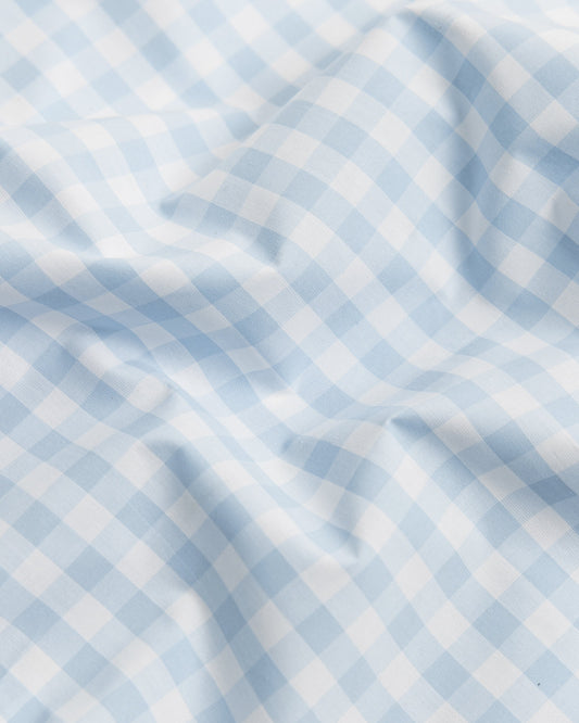 Luxe Premium Percale Duvet Set in Light Blue Gingham