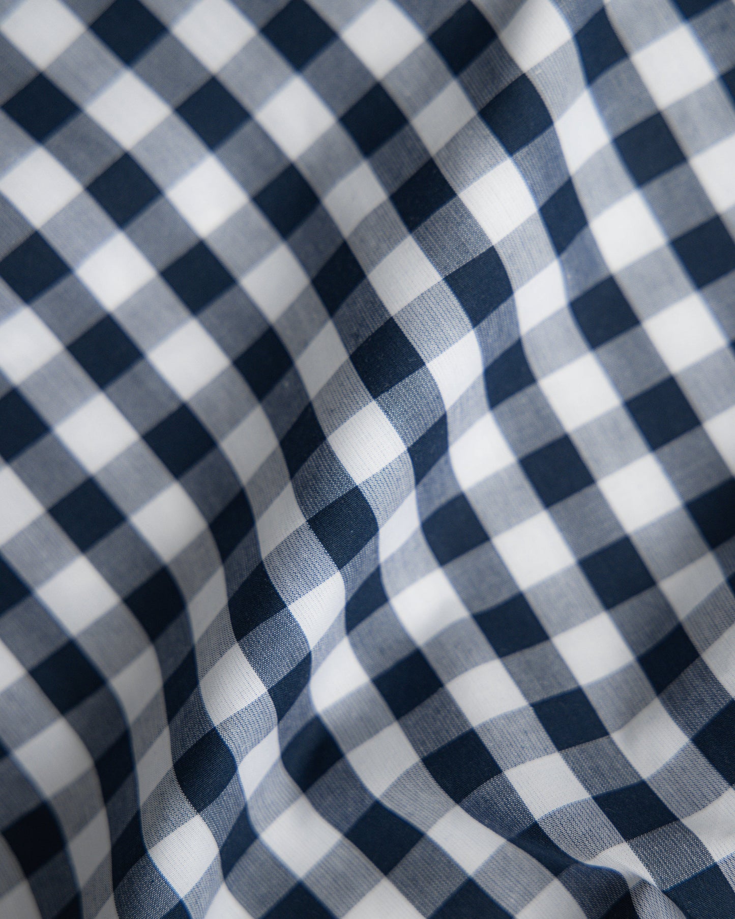 Luxe Premium Percale Duvet Set in Navy Gingham