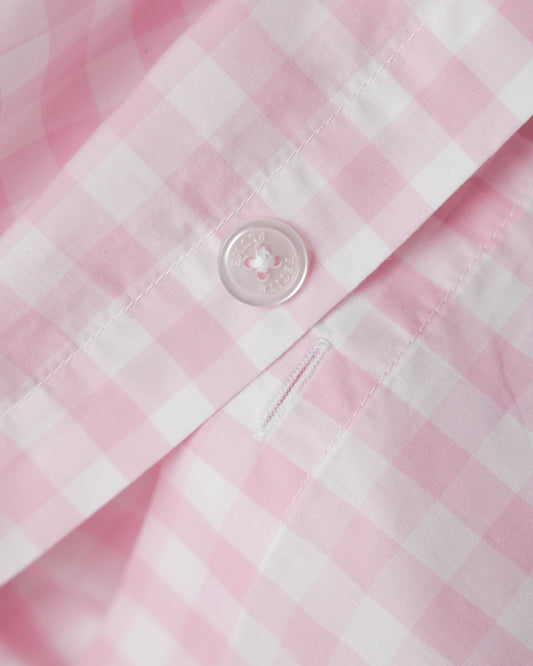 Luxe Premium Percale Duvet Set in Pink Gingham