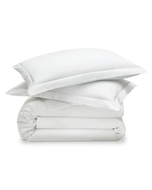 Luxe Premium Percale Duvet Set in White