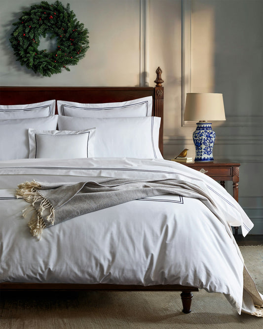Herringbone Throw in Light Heather Grey