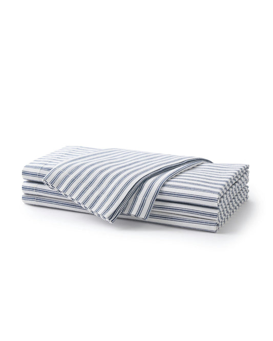 Signature Twill Napkins in Navy French Ticking