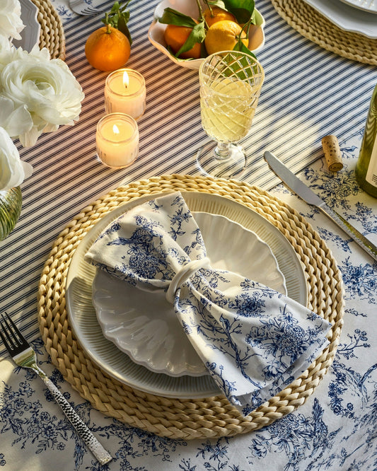 Signature Twill Napkins in Timeless Toile