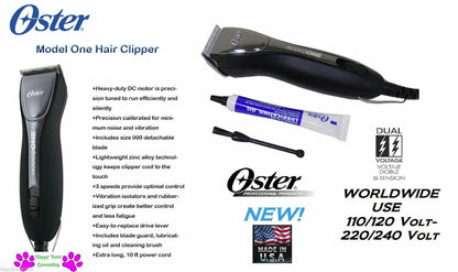 Oster MODEL ONE SLIMLINE Super Duty CLIPPER&000 Blade*110-240v